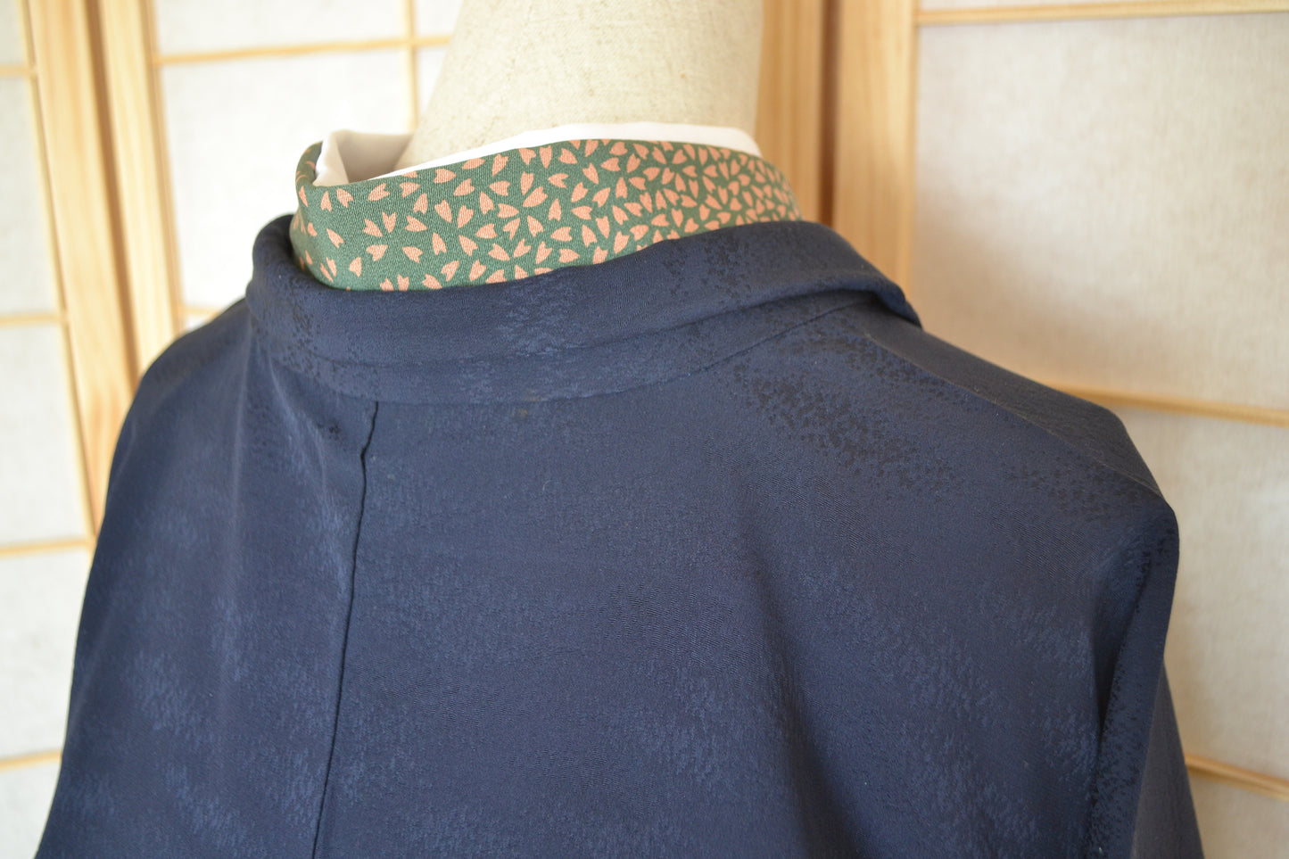 Haori Femme Vintage €89.50 - tissu d'été, bleu marine - 0001