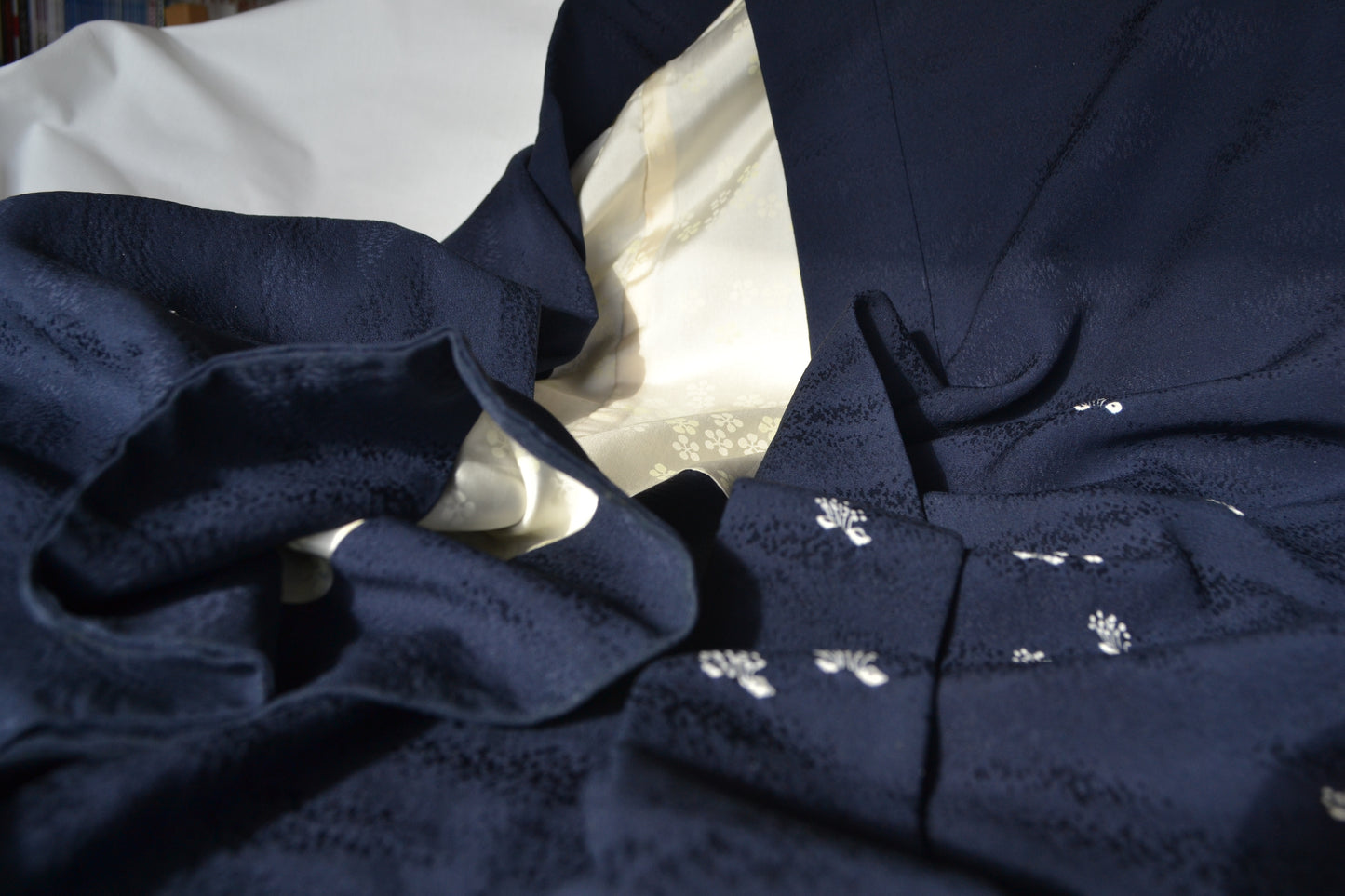Haori Femme Vintage €89.50 - tissu d'été, bleu marine - 0001