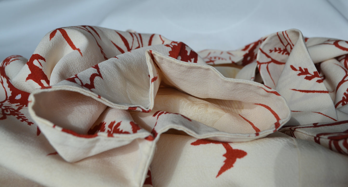 Haori Femme Vintage €78.50 - fleurs et végétaux, ivoire - 0004