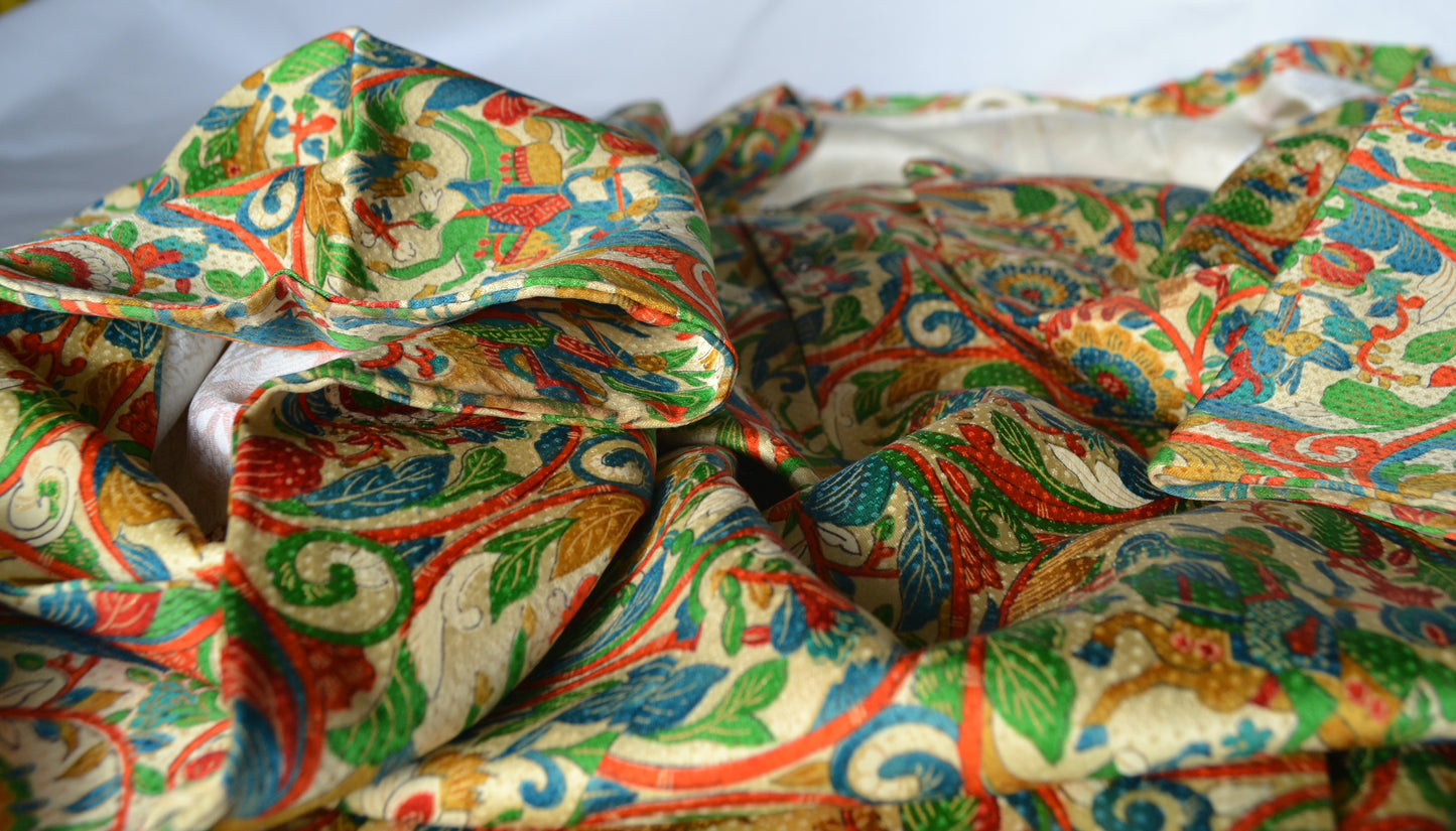 Michiyuki Coat Femme Vintage €89.50 - animaux, vert et jaune - 0003