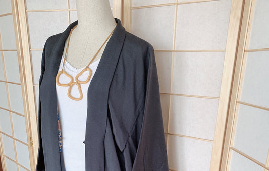Haori Femme Vintage €109.50 - plaine, gris foncé - 0012