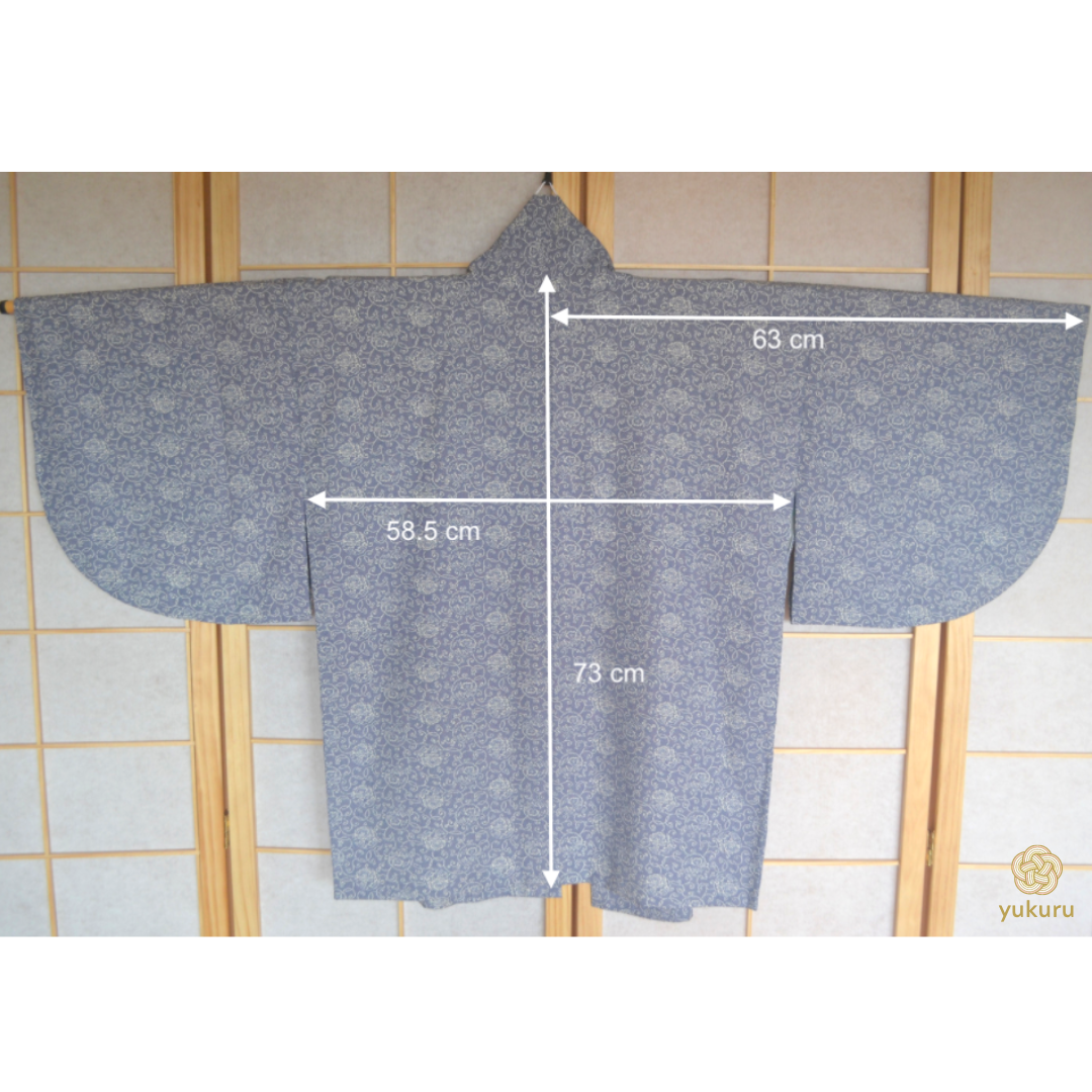 Haori Femme Vintage €94.90 - Ivy "Karakusa", bleu - 0015