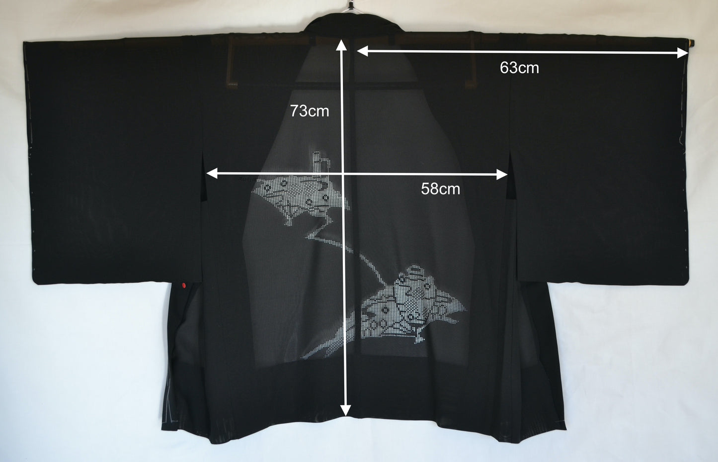Haori Femme Vintage(tissu d'été) €95.80 - haori d'été, noir - 0014
