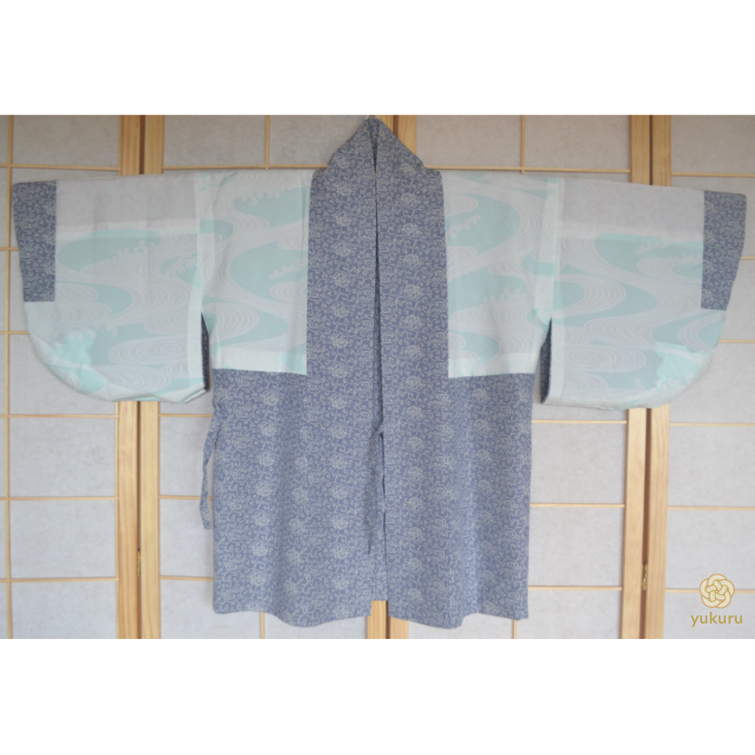 Haori Femme Vintage €94.90 - Ivy "Karakusa", bleu - 0015