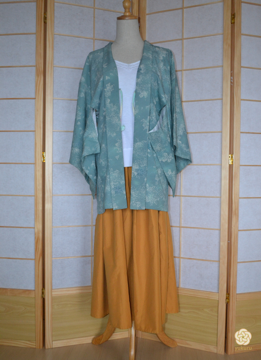 Haori Femme Vintage €95.50 - érable blanc(momiji), bleu - 0013