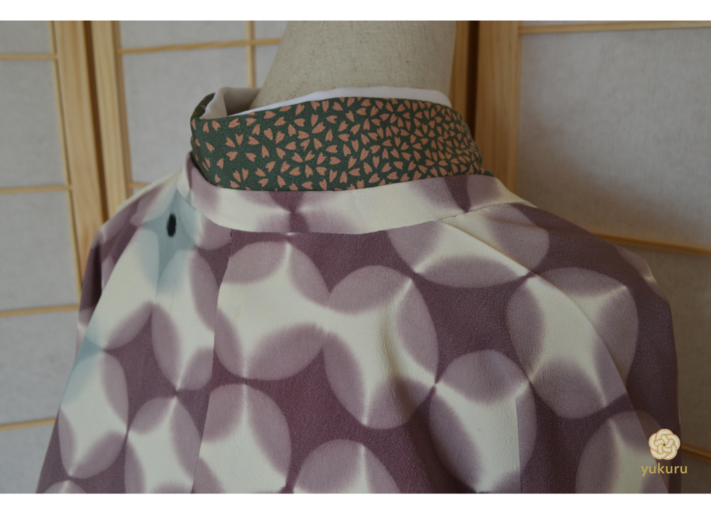 Michiyuki Coat Femme Vintage €129.80 - shibori style, blanc/lavande - 0016