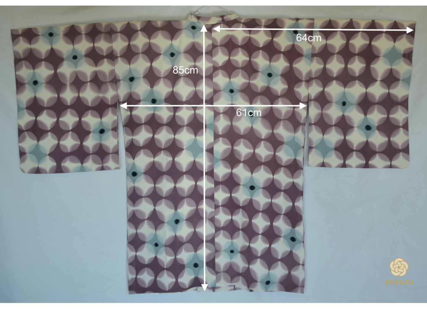 Michiyuki Coat Femme Vintage €129.80 - shibori style, blanc/lavande - 0016