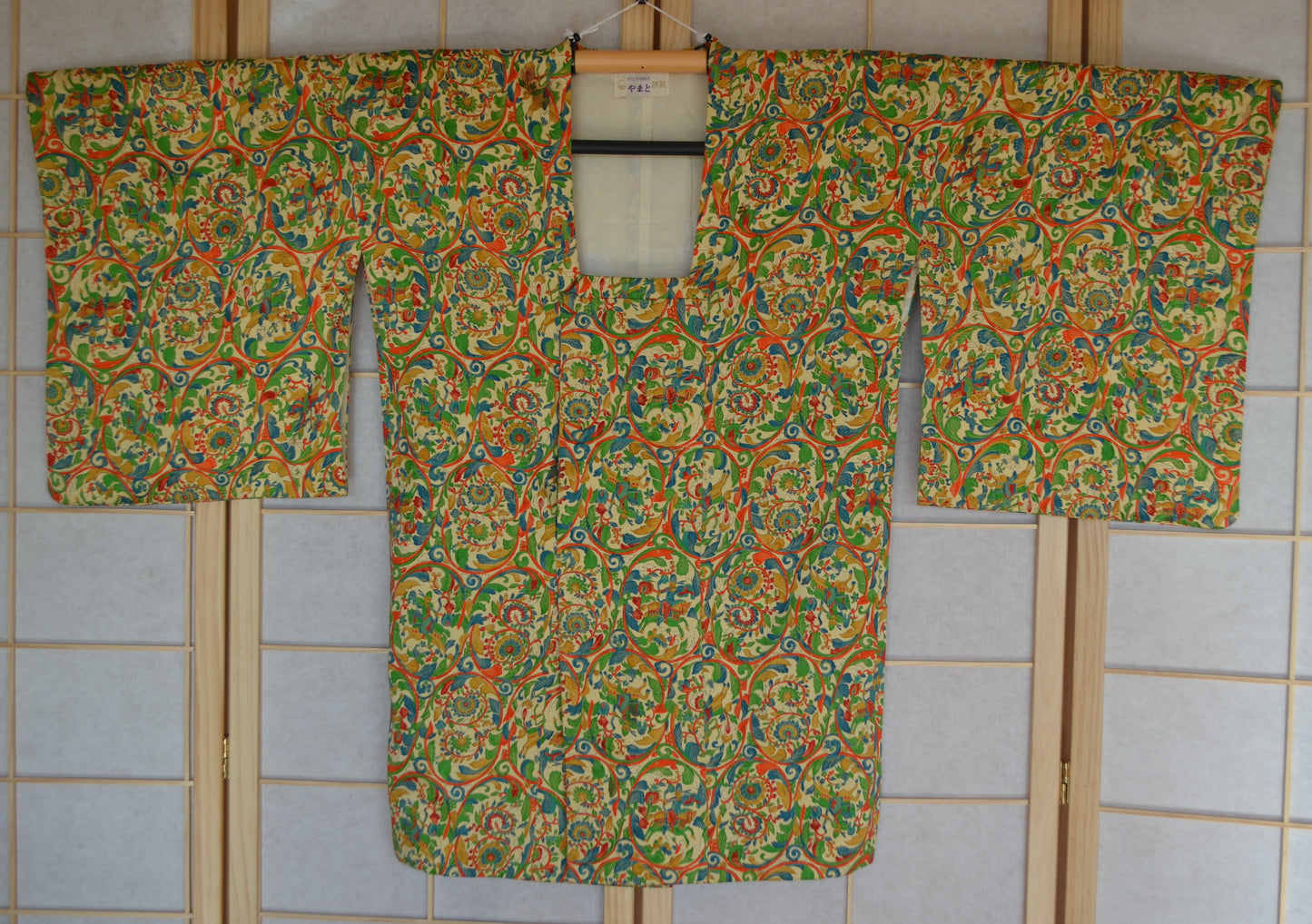 Michiyuki Coat Femme Vintage €89.50 - animaux, vert et jaune - 0003